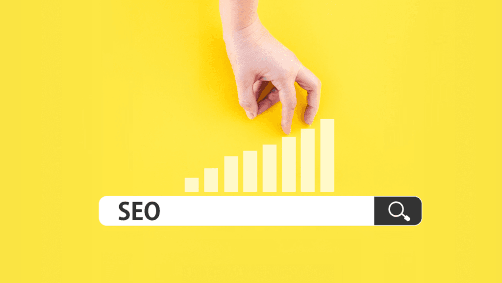 A graph showing upward growth in SEO performance through consistent content updates.